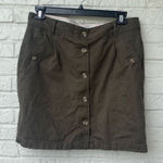 Dockers Women's Size 14 OliveāGreen Button-Front Mini Skirt Casual Photo 0