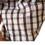 Sleepy Jones Pajama Top Women’s Size XS Checkered Button Up Long Sleeve White Photo 7