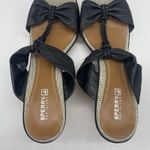 Sperry  Womens 10‎ Sandals Top-Sider Shoreham Black Wedge Heel Cork Leather Slide Photo 5