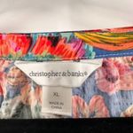 Christopher & Banks CJ‎ Banks Womens Top Tropical Floral Tropicana Blouse XL Short sleeve textured Photo 4