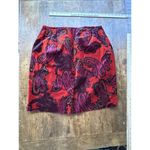 Talbots Pencil Skirt Paisley Velvet Red Burnt Orange Zip Back Women’s Sz 14WP G2 Photo 8