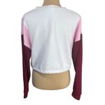 Forever 21 Color Block Cropped Long Sleeve Sweatshirt Size M Medium Photo 2