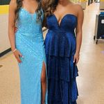 Prom/hoco Court Dress Blue Size M Photo 2