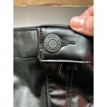 Women's Black Vegan Leather Pleather Pants Size 18 High Rise Boot Cut Photo 5