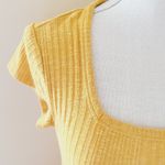 Pink republic  mustard ribbed tee size medium Photo 2