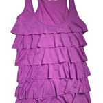 Decree Purple Ruffled Tank Top with Racerback Sz M Photo 0