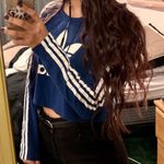 Adidas blue long sleeve crop top Photo 3
