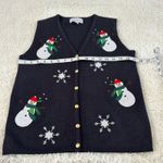 Croft & Barrow VTG Christmas Vest Women’s Sz Small Snowman Holiday 90s Mom Retro  Photo 2