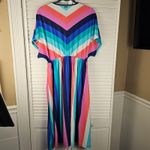 NWOT Cabana Life Womens Cabana Stripes Tie Waist UPF 50+ Midi Dress‎ S/M Photo 1