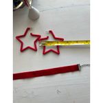 Red Jewelry lot Earrings Choker Bracelet Star Heart Hoop Valentine's Day Photo 5