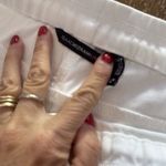 Isaac Mizrahi  White‎ Denim Raw Hem Pants Size 20W Tall Photo 3