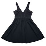 Abercrombie & Fitch Mini Dress Womens XS Black Y2K Babydoll Fairy Empire Beaded Photo 8