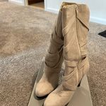 Charlotte Russe Ivory Tall Faux Suede Boot Photo 2