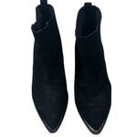 Marc Fisher Ankle Boots Women 7 Black Mlyommi Chelsea Leather Suede Pointed Toe Photo 1