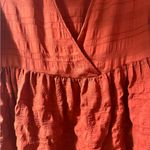 Nordstrom  Orange V-Neck Baby Doll Flutter Sleeve Mini Dress Photo 4