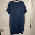 Hilary Radley Shift Dress Womens Size Large Blue Tencel Lyocell Pockets Mini NWT Photo 2