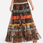 Johnny Was  Wilhelmena Tiered Mesh Skirt multi colored XL Photo 13