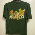 Frog and Toad Womens Green Crop Graphic Tee T Shirt M 36” We Must Stop Eating Size M Photo 0
