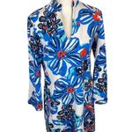 MAHI GOLD Floral Tropical Long Sleeve Dress 5% Spandex Photo 0