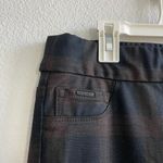 Nine West Dark Plaid Skinny High Waisted Pants Photo 3