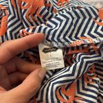 Mud Pie  Navy and Orange Chevron Crab 100% Cotton Nautical Rope Dress Size Large‎ Photo 4