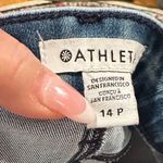 Athleta SCULPTEK STRETCHY DENIM BLUE FLARE JEANS 14P Photo 6