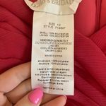 David's Bridal David’s Bridal 10 style F14847 bright pink crinkle chiffon midi dress Photo 3