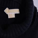 Michael Kors 100% Cashmere Knit Turtleneck Sleeveless Pullover Sweater Black S Photo 1