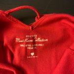 Hollister Red Halter Cross Back Tank Top Photo 3