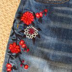 Driftwood  Stella  Blue Jeans with Red Floral Embroidery size 29 Photo 3