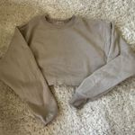 Heart & Hips Beige Cropped Sweatshirt  Photo 0