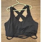 Fabletics Sports Bra  black size Medium mid drift straps thin Photo 0