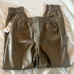 Dollhouse NWT Faux Vegan Leather Joggers Pants Green ( Brand) Size Medium Photo 6