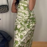White And Green Silk Dress Photo 0