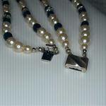 Handmade pearl and blue Faux Sapphire cristals, shocker, Relic! Photo 2