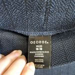 George Stripes Pull On Straight Leg Classic Dress Pants Stretch Blue Size XL Photo 4