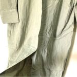 ZARA  Green Linen Blend Shirt Dress with Pockets Size M Photo 10