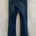 Pink Label Retro Inspired Jeans Juniors Size 7 Distressed Flare Raw Hem Festival Blue Photo 2
