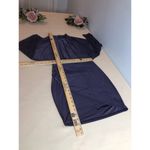 Olive Tree Bodycon Dress Women's Medium Purple Long Sleeve Ruched Stretchy Photo 7