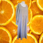 Orvis Tan Long Sleeve Dress 100% Cotton Size Large Photo 5