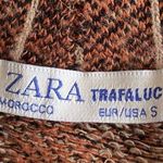 ZARA  Madras Top Burnt Orange & Black S Photo 4