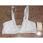 Tularosa  Shore Bikini Top in White Medium New Womens New Swimsuit Photo 3