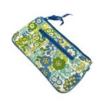 Vera Bradley Blue & Green Floral Pattern Design Wallet Wristlet Cardholder Style Photo 1