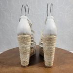 Balenciaga Womens Arena Wedge Sandals 39 US 9 White Strappy Espadrille Platform Photo 13