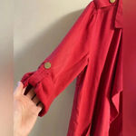 Soft Surroundings  blazer red open front drape tencel lyocell Medium Photo 2
