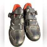 Peloton  original black cycling shoes with red accents size 40 US size 9 women Photo 2