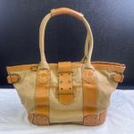 J.Crew Women's Y2K Brown/Beige Canvas & Leather Shoulder/Handbag SKU 3255 Photo 0