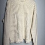 Madewell Stitchmix Cropped Pullover Sweater Womens Size Small Cream Soft Photo 2