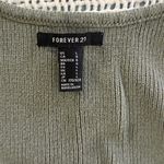 Forever 21 Green Ribbed Knit Tank Square Neck Fairy Size Large Photo 2