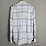 Free People  Loveland Plaid Button Down Shirt Women's Small White Boho Pastel Photo 10